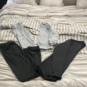 Two size medium boys thermos one black with warmer feeling and another grey